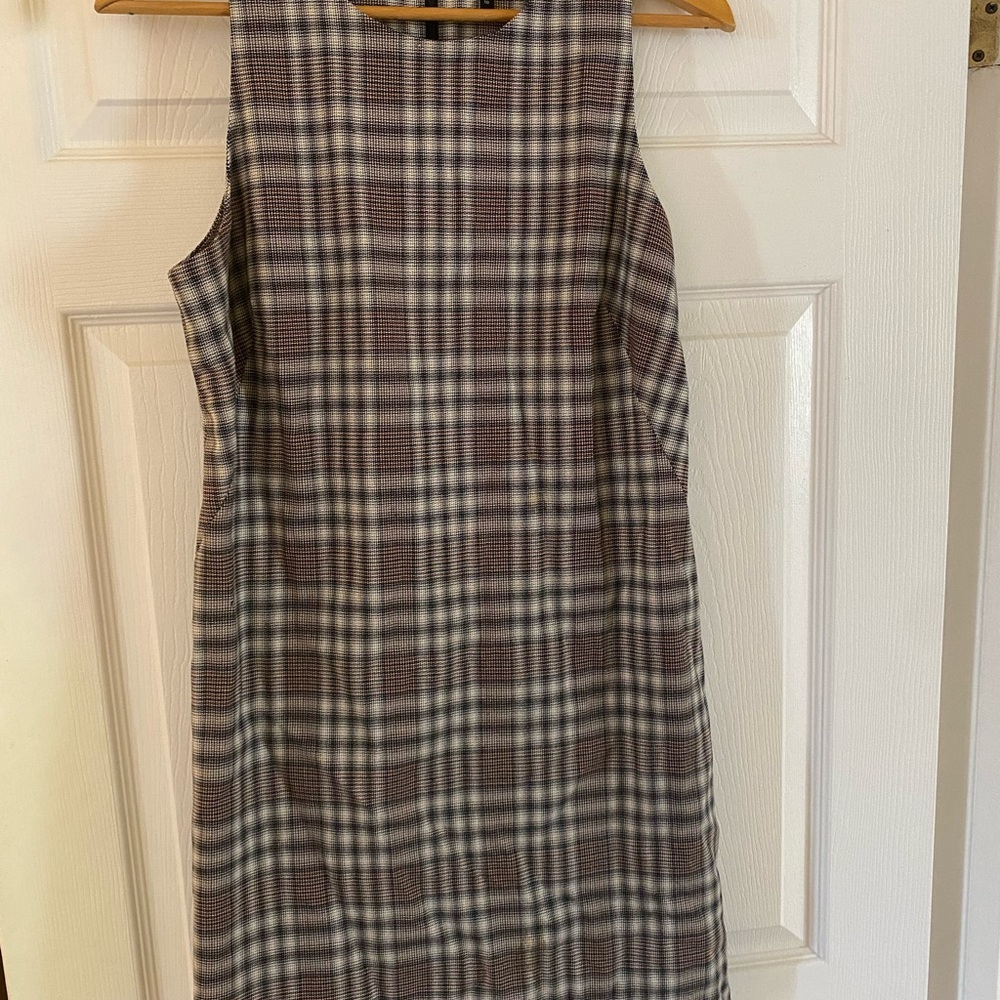 theory Plaid Sleeveless Dress